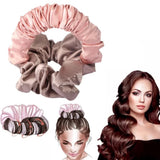 Heatless Curls - Heat-Free Curling Headband - DIY Hair Styling Tools - Curls Without Heat - Hair Curler - Soft Silk Ribbon - Hair Curler For Long Hair - Sleep Hair Rollers Wave - Curls Lazy Curling Iron Set - Curly Hair Products - Pink