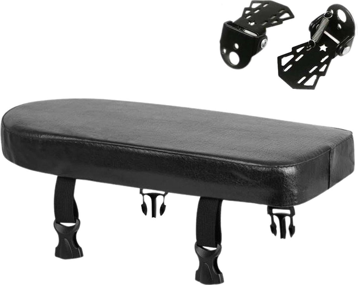 Rear Bicycle Seat - With Footrests - Rear Bicycle Seat - Luggage Carrier Cushion - Bicycle Seat Set - Rear Bicycle Seat - Bicycle Carrier Cushion - Universal - Black - Electric Bicycle/ Bicycles/Electric Scooter - Thickened - Soft