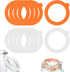 Canning Rings - Silicone Rings, Dye-Free Gasket - Gasket 16 Pieces - 70 mm x 95 mm x 2.2 mm - Rubber Canning Jar Rings - Standard Size For Fido Canning Jars, among others - Reusable - Replacement Canning Rings - Replacement Rubber Gaskets