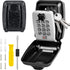Waterproof Secure Key Box - Wall-Mounted Key Box - Indoor & Outdoor Key Safe - Secure Wall-Mounted Key Box - Combination Lock - Share Access to Your Keys in Complete Safety - Stainless Steel