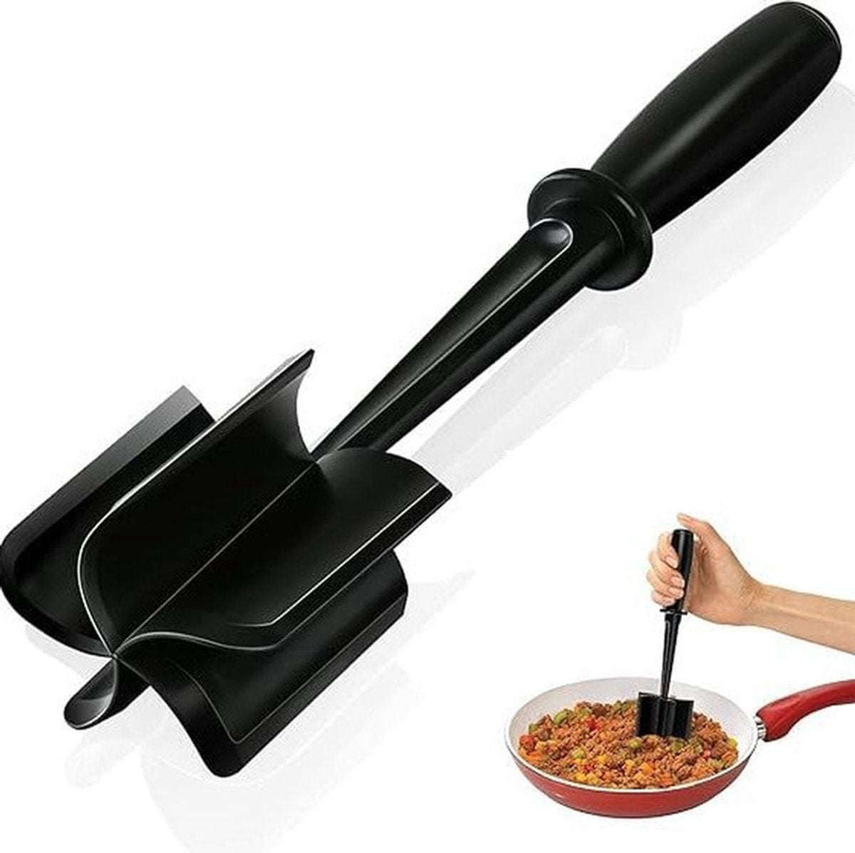 Potato Mashed Potatoes - Kitchen Helper - Potato Mashed Potatoes - Meat Mashed Potato - Meat Chopper Upgrade - Meat Chopper - Meat Mashed Potato - Meat Chopper - Heat-Resistant Meat Mashed Potato for Ground Meat - Mixer - Potato Mashed Potato - Black - Ki