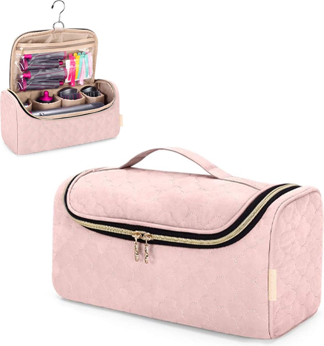 Travel Case Suitable for Dyson Hair Dryer - Hair Styler Storage Bag - Straightener Attachment Travel Bag - With Compartments for Dyson Accessories - Hair Curler Accessories - Women's Toiletry Bag - Storage Bag - Travel Bag - Travel Pouch - Organizer - Pin