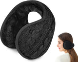 Warm Ear Warmers - Ear Warmer - Classic Winter Ear Warmers - Fleece Ear Warmers - Wraparound Sturdy Soft Comfortable Plush - Fleece Headband - Ear Warmer Hat - Sports Headband Hairband - Cycling Walking Winter Sports - Unisex - Women / Men - Black
