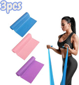 3 pieces - Resistance bands - Silicone exercise bands - With different resistance intensities - Silicone exercise bands - Exercise bands for training, physiotherapy, stretching, recovery, Pilates, rehabilitation and yoga