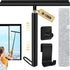 Extendable Shower Squeegee - Up to 120 CM - With Hanging Hook and Squeegee Cloth - Floor Squeegee / Window Squeegee with Long Handle - Shower and Bathroom Squeegee - For Windows, Mirrors, Bathroom, Smooth Surfaces