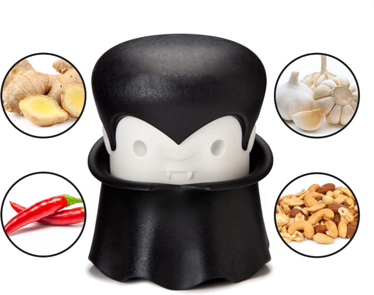 Garlic Press - Professional Garlic Crusher - Creative Multifunctional Garlic Chopper - High Quality Garlic Crusher Mincer - Works on Herbs, Ginger, Nuts, Chili Garlic Grinder - Funny Cooking Gifts Gadgets