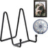 Plate Stand - Plate Rack - Plate Holder - Plate Display - 6 inch - Stand - Holder - Support - Rack - Hanger - Decorative Plates - Plates and Books - Cookbook - For Decorative Plates - Not Easily Deformed - Durable - Black - Metal