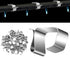 50 Pieces - Christmas Lights Gutter Hooks - Christmas Lights Roof Hooks - Christmas Lights Clips - Christmas Lights Gutter Hangers Seasonal Lighting Hooks For Outdoors For Christmas Lights Kitchen - Stainless Steel Clamp Metal Cable Clamp - Cable Clips - 
