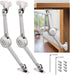 Flap Hinge - With Screws and Allen Key - High Load Capacity - 2 Pieces - Nickel-Plated - Support - Kitchen Cabinet Hinge - Furniture Hinge - Overlay Hinge - Hinge - Flap Supports - Lid Support Hinge - Sturdy & Durable
