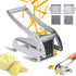French Fry Cutter - Potato Cutter - Vegetable Cutter - 2 Inserts - Non-Slip Rubber Base - Dishwasher Safe - With Soft-Touch Handle - Effortless Vegetable Sticks - 9 and 12 mm - Stainless Steel - Sturdy - Professional