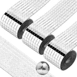Self-Adhesive Mosaic Tiles - 3 Pieces - 10 x 10 mm - Mini Square Glass Mirror Stickers - Sticker for DIY Craft Decoration, Disco Ball, Mirror Tiles for Parties - Mosaic Self-Adhesive Tiles - Mosaic Sticker