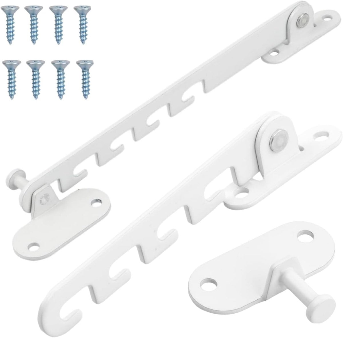 Pieces Window Stopper - Window Limiter - Window Security - Child Lock for Window - Window Tilt Regulator for Adjusting the Window Opening - Suitable for Any Window - Window Lock - Locks for Windows - Child Lock - Safety - Frame Lock - Small Lock - White
