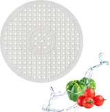 Sink Mat - ø 31 Cm - Sink Mats - For Sink - Round Sink Mat - Washbasin Mat - White Round Rubber Sink Mat - Tpr Material - Rubber Countertop Mat Sink - For Kitchen Sink Floor, Cutlery And Glassware - Washbasin Mat - White - 1 Piece