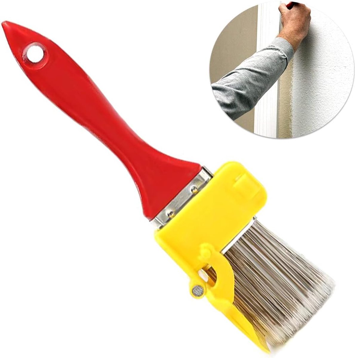 Paintbrushes - Brushes - Brush - Block brush - Wall paint - Detail brush - Painting / Painting supplies - Plastic handle - Versatile - 1-piece