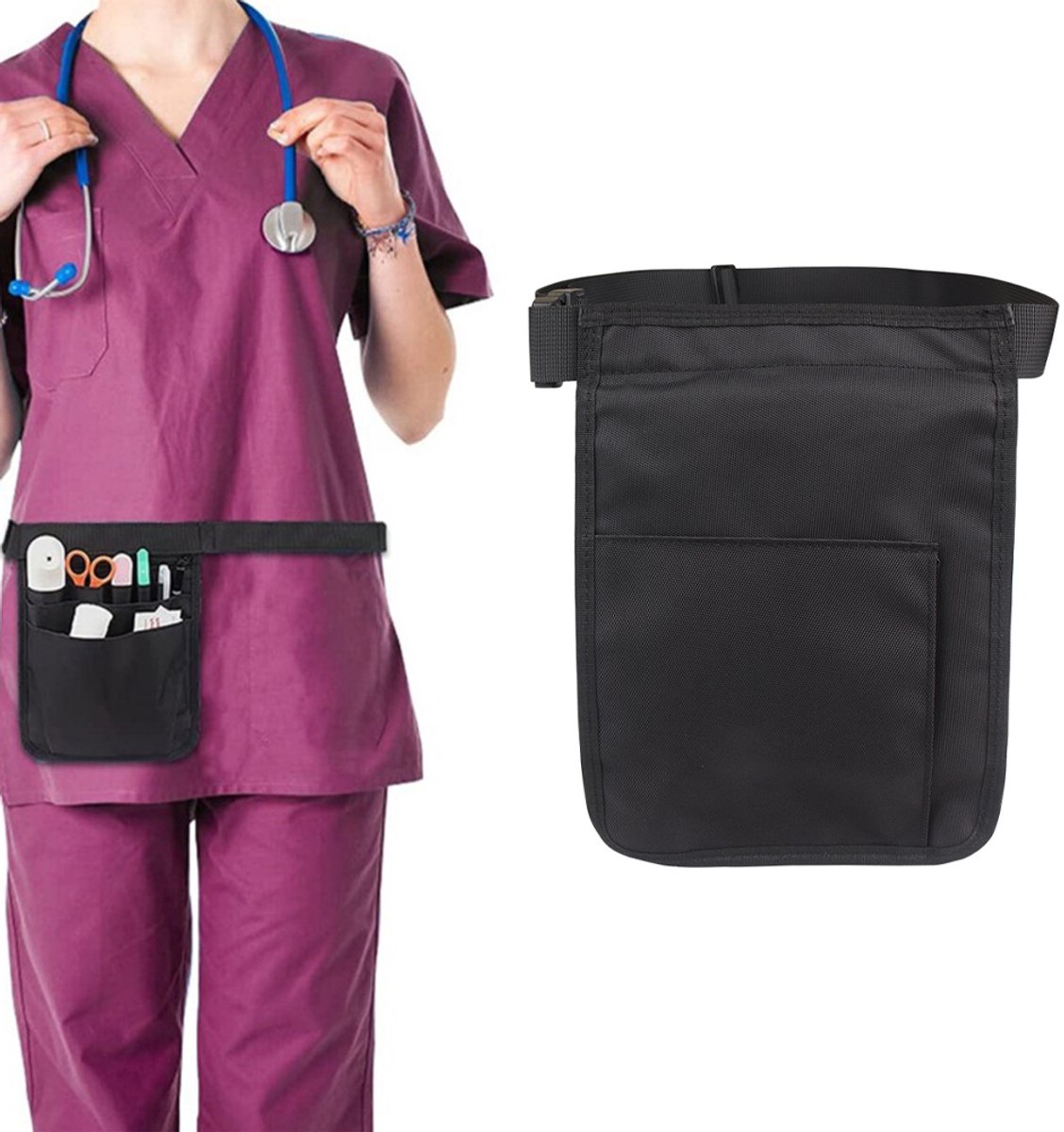 Nurse waist bag for women - Practical Waist Bags - small waist bag ladies - fanny pack ladies - multi-compartment bag - adjustable - Suitable For Nurses/Healthcare Professionals/Medical Volunteers