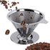 Reusable coffee filter for 6 cups - stainless steel permanent filter - clean after use