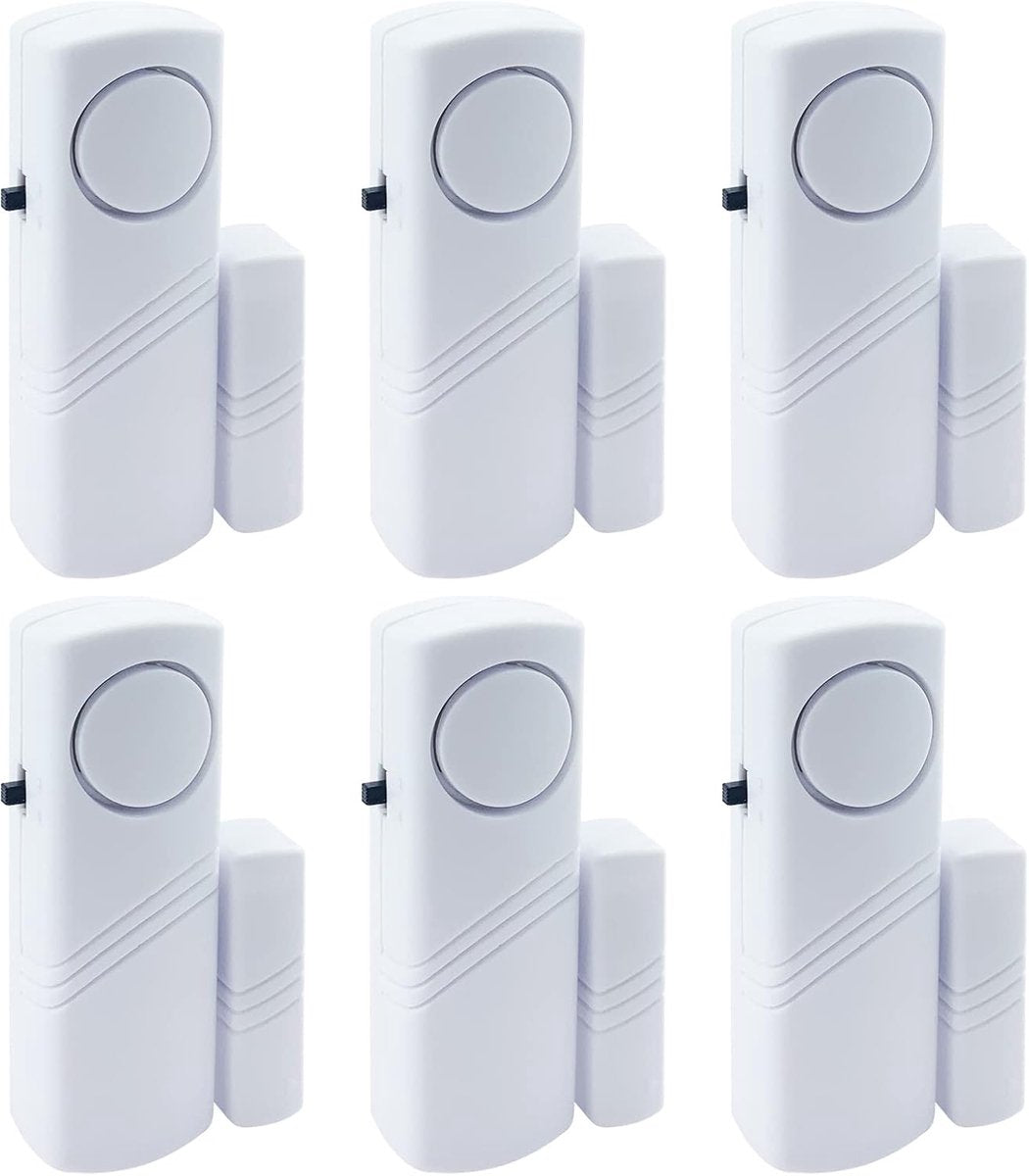 Alarm - 6-piece - Professional door/window alarm - Siren - Security Siren - Wireless anti-burglary alarm - Home burglary - Magnetically operated - Motion sensor - Window/door sensors - Practical - loud - 90dB - Safe and Rest assured