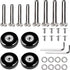 4 Pieces Rubber Swivel Casters - 50x18cm - Suitcase Casters - Swivel Casters - Stick-on - Mute - With Ball Bearings - With Screws And Wrench - Suitcase Swivel Caster - Replacement Casters - Repair Kits - Luggage Case - High Quality
