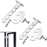 Pieces Window Stopper - Window Limiter - Window Stay - Window Security - Window Tilt Regulator for Adjusting the Window Opening - For Every Window - Window Stay - White - Including Installation Material