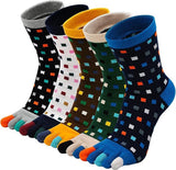 Toe Socks - 5 Pairs - Toe Socks - Toesocks - Socks - Socks - Cotton - Men - Yoga Socks - Smooth Toe Seam - No Annoying Seams - Runner Toe Socks - Suitable For Casual, Business And Sports