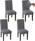Chair Covers - 4 Pieces - Dining Room Chair Cover - Sofa Cover - Chair Covers for Dining Chairs - Chair Protectors - Stretch Chair Covers - Chair Cover - Water-Repellent - Office and Home Use - Cover - Protect Your Chairs Stylishly - Light Grey