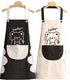 Kitchen Apron - 2 Pieces - Professional Cooking Apron - For Ladies and Gentlemen - Hospitality Apron - Easily Adjustable - Pottery Apron - Painting Apron - Crafts - For Men&