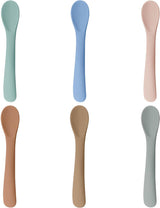 Silicone Baby Spoons - 6 Pieces - Children's Spoons - BPA Free - Cutlery Spoon - Soft Spoons - Baby Cutlery - Children's Cutlery - Feeding Spoon - Spoons for Learning to Eat with Cutlery - Tablespoon