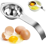 Professional Egg Separator - Egg Separator - Egg Separation - Egg Splitter - Egg Yolk Separator - Egg Separator - Egg Yolk Separator - Egg Separator - Egg White - Egg Yolk - Stainless Steel - Silver - Egg Separator with Stainless Steel Impact Edge