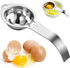 Professional Egg Separator - Egg Separator - Egg Separation - Egg Splitter - Egg Yolk Separator - Egg Separator - Egg Yolk Separator - Egg Separator - Egg White - Egg Yolk - Stainless Steel - Silver - Egg Separator with Stainless Steel Impact Edge