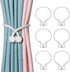 Luxury Curtain Holder - 6 Pieces - Curtain Hook - Magnetic Curtain Cord - Magnetic Curtain Holders - Curtain Tie - Curtain Clamps - Curtain Fixing - Curtain Accessories - Easy to Carry - Grey