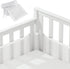 Baby Crib Bumper Set - Set of 2 - Bed Bumper - Bed Side Protectors - Anti-Bump Edge - Breathable Mesh - Baby Safety - Head Protector - Crib Bumper - 320x27cm & 150x27cm - White