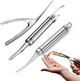 3 Pieces - 5-In-1 Multifunctional Shrimp Knife - Shrimp Peeler - 304 Stainless Steel Shrimp Peeler - Multifunctional - Shrimp Line Knife - Knife for Peeling, Scaling, and Cleaning Seafood and Shrimp, Kitchen Cleaning Tool