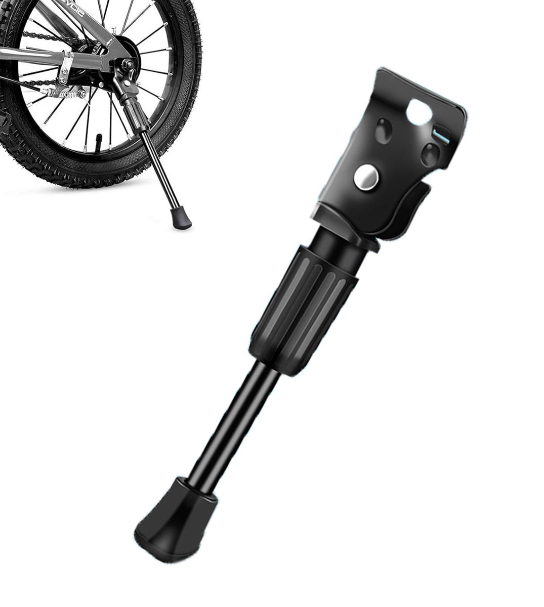 14 Inch - Bicycle Stand for Children's Bikes - MTB Kickstand - Single Bicycle Stand - Bicycle Accessories for Children - Bicycle Stand - Side Stand for Bicycles - Bicycle, E-Bike, City Bike & Mountain Bike - Black - Easy to Install