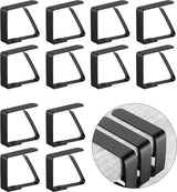 Tablecloth Clips - 12 Pieces - Tablecloth Clips - Table Linen Clips - Small Clips - Adjustable Tablecloth Holders - Table Accessories - Garden Items - Tablecloth Securing - For Thick Tables - For Thick Garden Tables - Stainless Steel - 5 x 4 Cm