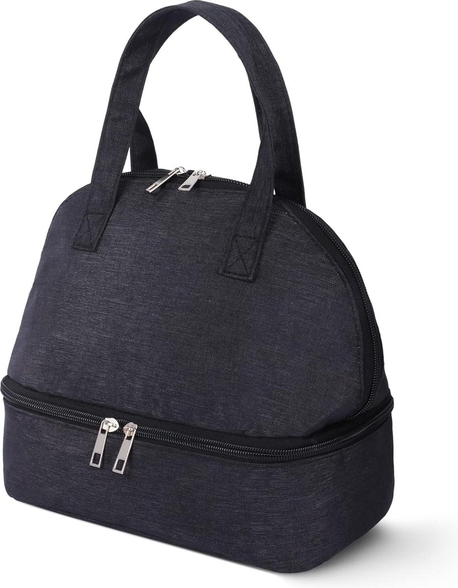 Insulated Lunch Bag - Family Picnic Bag - Reusable Waterproof Lunch Bags - Double Compartment Lunch Bags - Portable Lunch Box - For School Picnic Camping Travel - For Men Women
