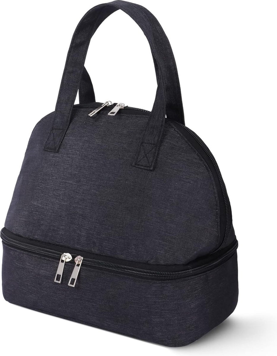 Insulated Lunch Bag - Family Picnic Bag - Reusable Waterproof Lunch Bags - Double Compartment Lunch Bags - Portable Lunch Box - For School Picnic Camping Travel - For Men Women