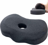 Piercing Pillow - Ear Piercing Pillow for Side Sleepers - Side Sleeping Pillow - Memory Foam Pillow - Ergonomic - Pillow with Hole for Ear - Donut Piercing Pillow - For Ear Pain - 55x 35x 9x 7cm - Ring Pillow - Washable - Removable - Grey - Skin-Friendly