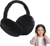 Women's Ear Warmers - Winter Ear Protectors - Unisex - Behind the Head - Ear Warmers - Earmuffs - Ear Warmers - Extra Soft - Comfortable - Winter - One Size - Black