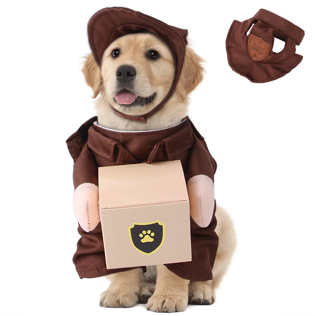 Dog Costume - Funny Dog Suit - Animal Clothing - Dog Fancy Dress Costumes - Dog Clothing for Dress-Up Party - Roleplay Cosplay Holiday Decorations - Funny Clothing for Pets - Size M - Courier Clothing