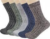 House Socks - 5 Pairs - Non-Slip Socks - Women's House Socks - Wool House Socks - Size 41-45 - Warm - Heated Socks - Fluffy Socks - Slipper Socks - Winter Socks - Thick Socks - Bed Socks - Lined Socks - Gift Idea - Christmas - Christmas Gift for Women