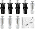Toilet Seat Hinges - 8 Pieces - Stainless Steel - Universal Hinges for Toilet Seat - Toilet Seat Extension Screws - Universal Toilet Seat Screws and Bolts - Toilet Accessories - Toilet Seat Installation Mounting Set - Sturdy - Toilet Seat Parts