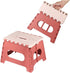 Stool - Small Stool - Step Stool Foldable - Foldable Stool - Foldable Step Stool - Up to 100 kg - 31x25 cm - Safe - Non-slip - Space-saving - Red - Sturdy - Easily Foldable Stool - Portable Footstool