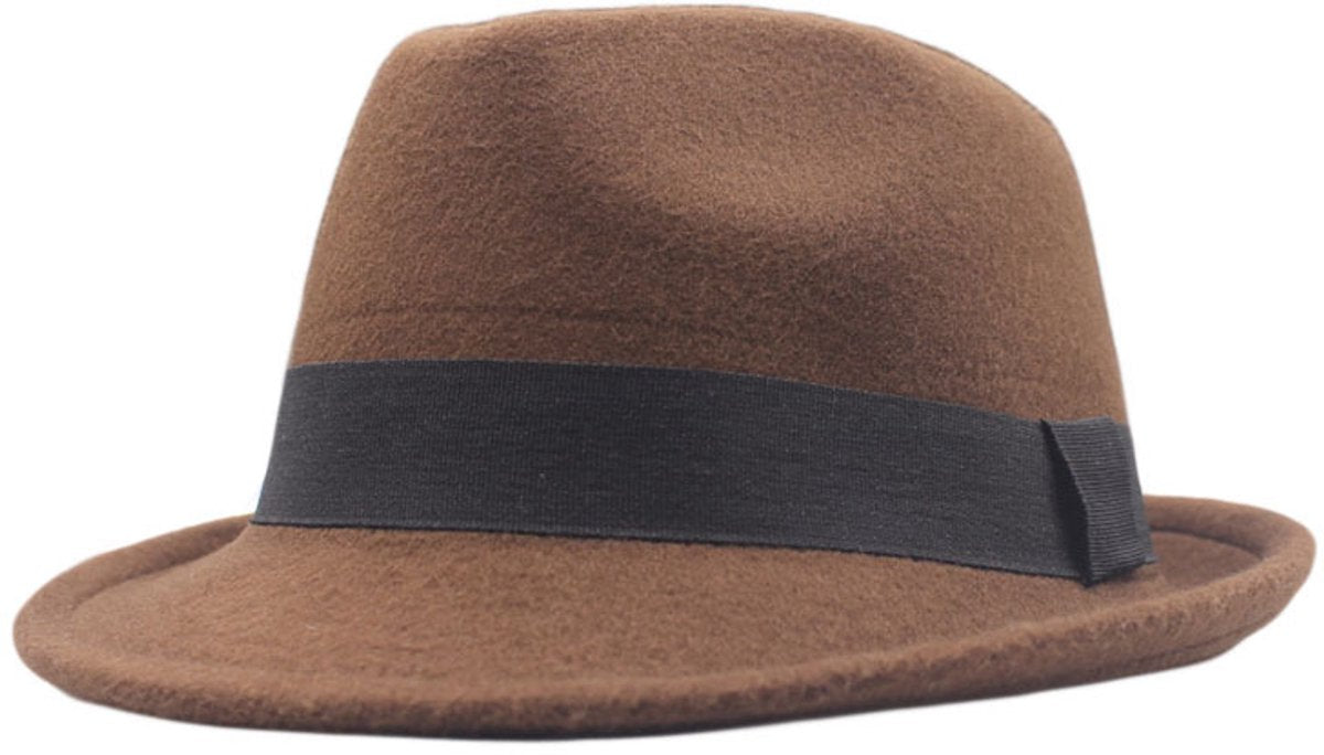 Hats - elegant jazz hat - warm Bucket Hat - Fedora hat - jazz cap - Sun hat - Accessories - Headwear - Hats - Hat - Festival - Gifts - Unisex - for wedding /party /beach /pool /park /camping /picnic /hiking - Brown