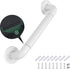 Wall Grab Bar - Extra Grip - 40cm - Luminous Circle - Handle/Wall Grab Bar for Bathroom/Shower/Toilet - Toilet Grab Bar/Bath Grab Bar/Shower Grab Bar - Non-Slip Grab Bar - Bathroom Handle - Anti-Slip Texture - Bathroom - Stairs - Mounting Hardware Include