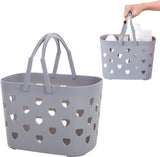 Shower Baskets - Bathroom Bottle Holder - Shower Rack - Shower Basket - Shower Rack - Bathroom Organizer - Shampoo Holder - Storage Baskets - Hangable - Plastic - For Shampoo/Shower Gel - Portable - Heart Shape - Gray