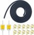 2x Gasoline Filter 10 cm - Inline Fuel Filter with 5 mm and 8 mm - Universal - Filter - Transparent - With 2 Meter Fuel Hose and 10 Hose Clamps - Fuel Hose - Scooter - Motorcycle - Car - 13-Piece Set