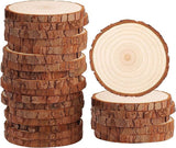 20 Tree Trunk Slices - Round Tree Trunk Slices - Natural Wooden Tree - No Holes - Christmas - Christmas Decoration - Wedding Decoration - DIY - Diameter 9-10 cm - Thickness 1 cm