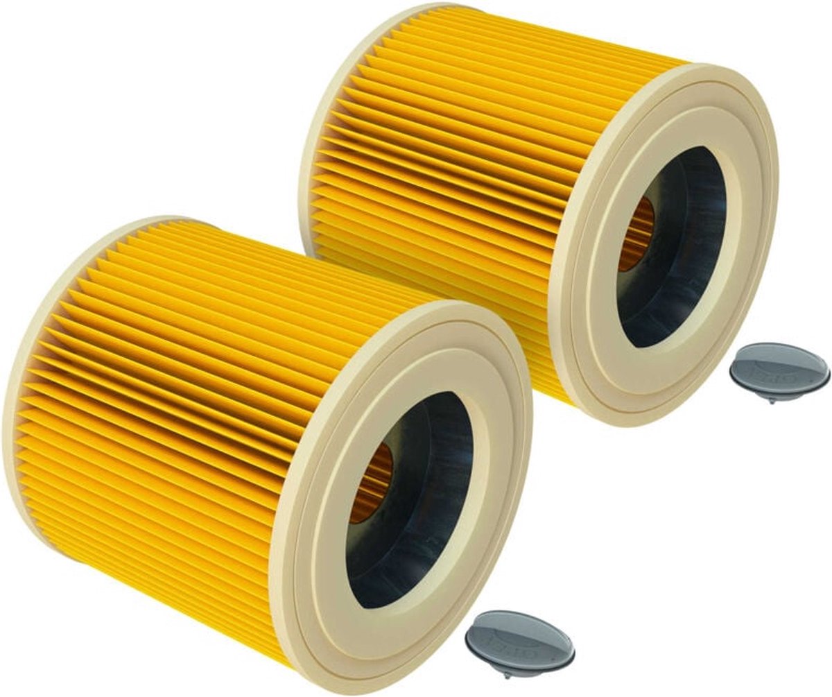 2 Filters Suitable For KäRcher WD3 WD2 WD1 And A Series - Cartridge Filter - Cartridge Filter - Suitable For KäRcher Accessories - For People With Allergies To Fine Dust / Odors - Replacement for original 6.414-552.0 - Reusable - High Quality