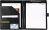 A4 Writing Folder - Conference Folder - Writing Pad - Eco Leather - Documentation Folder - Work Folder - Leather Conference Folder - Business Travel Portfolio Folder - With Ring Binder and Pen Holder - Sustainable - Black