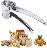 Nutcracker - Walnut Cracker - Multifunctional Nutcracker - Conical Nutcracker - Nutcracker Tongs - Non-slip Handle - For All Types of Nuts - Silver
